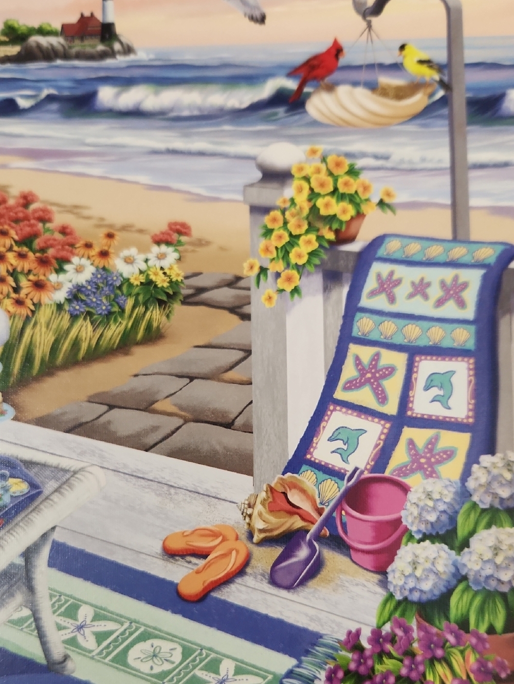 2 Ravensburger 300 Pc Puzzles LARGE FORMAT Seaside Sunshine Washi Wishes Craft - Picture 5 of 11